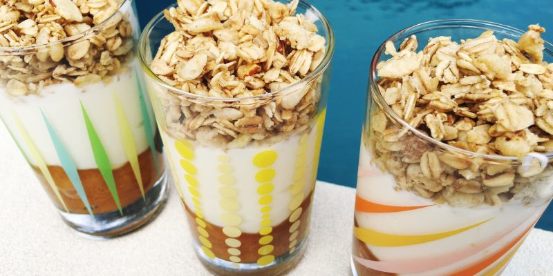 Peach & Tarragon Yogurt Parfait with Granola