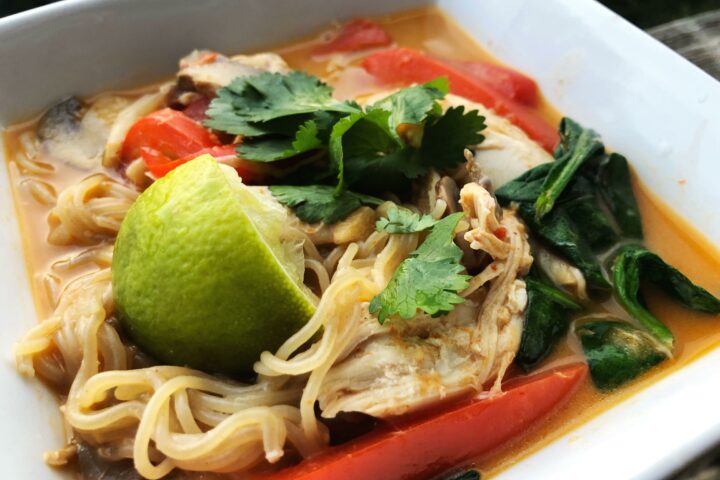 Thai Peanut Ramen with Chicken