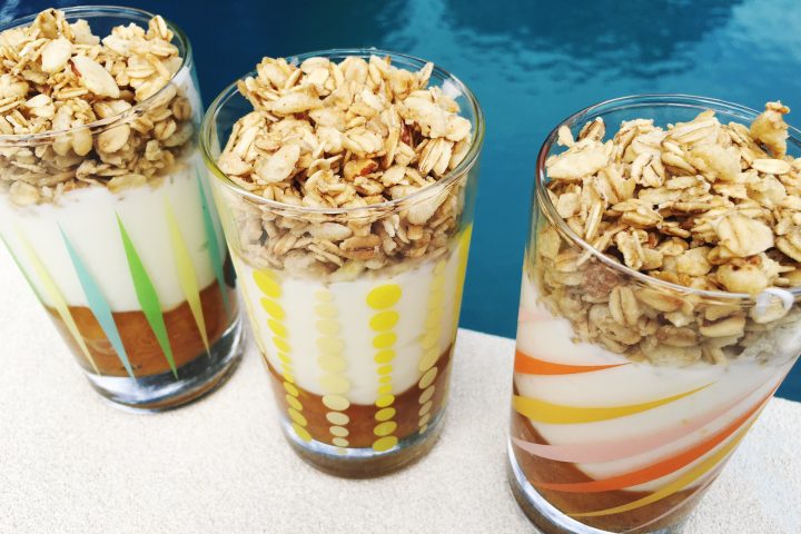 Peach & Tarragon Yogurt Parfait with Granola